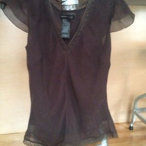 Kenneth Cole 100% Silk Top with Lining